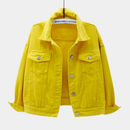 Jaqueta Jeans Elise Amarelo Mostarda