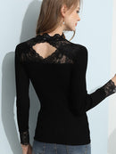 Suéter Emory Gola de Renda