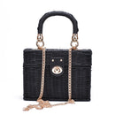 Bolsa Palha Rattan Quadrada