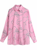 Blusa de Cetim Manga Longa