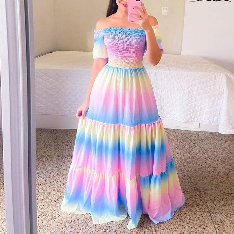 Vestido Estampado Longo Lydia